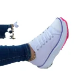 ⁦المرأة الجديدة حذاء فردي غير رسمي للنساء 2024 الخريف الصيف جولة رئيس قماش بلون منخفضة أعلى كبيرة الحجم أحذية نسائية⁩ - الصورة ⁦6⁩