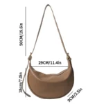 ⁦حقيبة كتف كروس للنساء - محفظة هوبو خفيفة الوزن مع حزام قابل للتعديل، حقيبة يد عصرية للاستخدام اليومي والعمل والسفر⁩ - الصورة ⁦2⁩