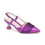 ⁦طقم حذاء وحقيبة راقٍ مرصع بأحجار الكريستال⁩ - الصورة ⁦4⁩