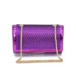 ⁦طقم حذاء وحقيبة راقٍ مرصع بأحجار الكريستال⁩ - الصورة ⁦3⁩