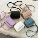⁦العصرية السرج حقيبة كتف المرأة بولي Leather حقيبة جلدية كروسبودي بسيطة بلون رفرف حقيبة ساعي حقائب اليد الموضة الحقيبة⁩ - الصورة ⁦6⁩