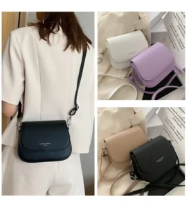⁦العصرية السرج حقيبة كتف المرأة بولي Leather حقيبة جلدية كروسبودي بسيطة بلون رفرف حقيبة ساعي حقائب اليد الموضة الحقيبة⁩ - الصورة ⁦5⁩