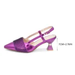 ⁦طقم حذاء وحقيبة راقٍ مرصع بأحجار الكريستال⁩ - الصورة ⁦6⁩