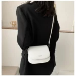 ⁦العصرية السرج حقيبة كتف المرأة بولي Leather حقيبة جلدية كروسبودي بسيطة بلون رفرف حقيبة ساعي حقائب اليد الموضة الحقيبة⁩ - الصورة ⁦4⁩