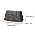 ⁦مجموعة حذاء وحقيبة مرصعة بالأحجار ⁩ - الصورة ⁦2⁩