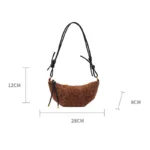 ⁦حقيبة كتف نسائية كاجوال نقشة نمر⁩ - الصورة ⁦6⁩