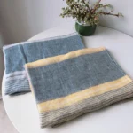 ⁦وشاح كتان مخطط⁩ - الصورة ⁦6⁩